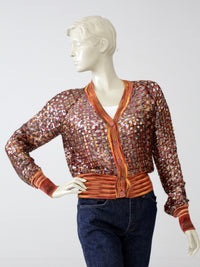 vintage sequin cardigan