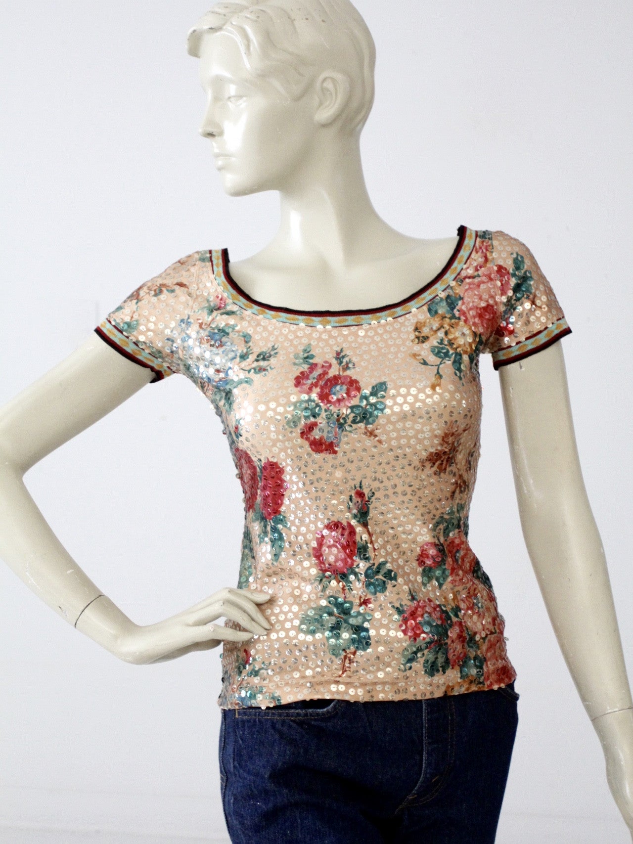 vintage Jean Paul Gaultier sequin blouse