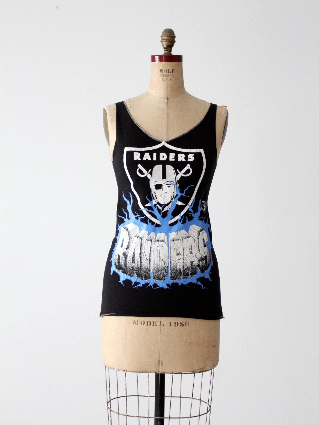vintage 80s Raiders football tank top