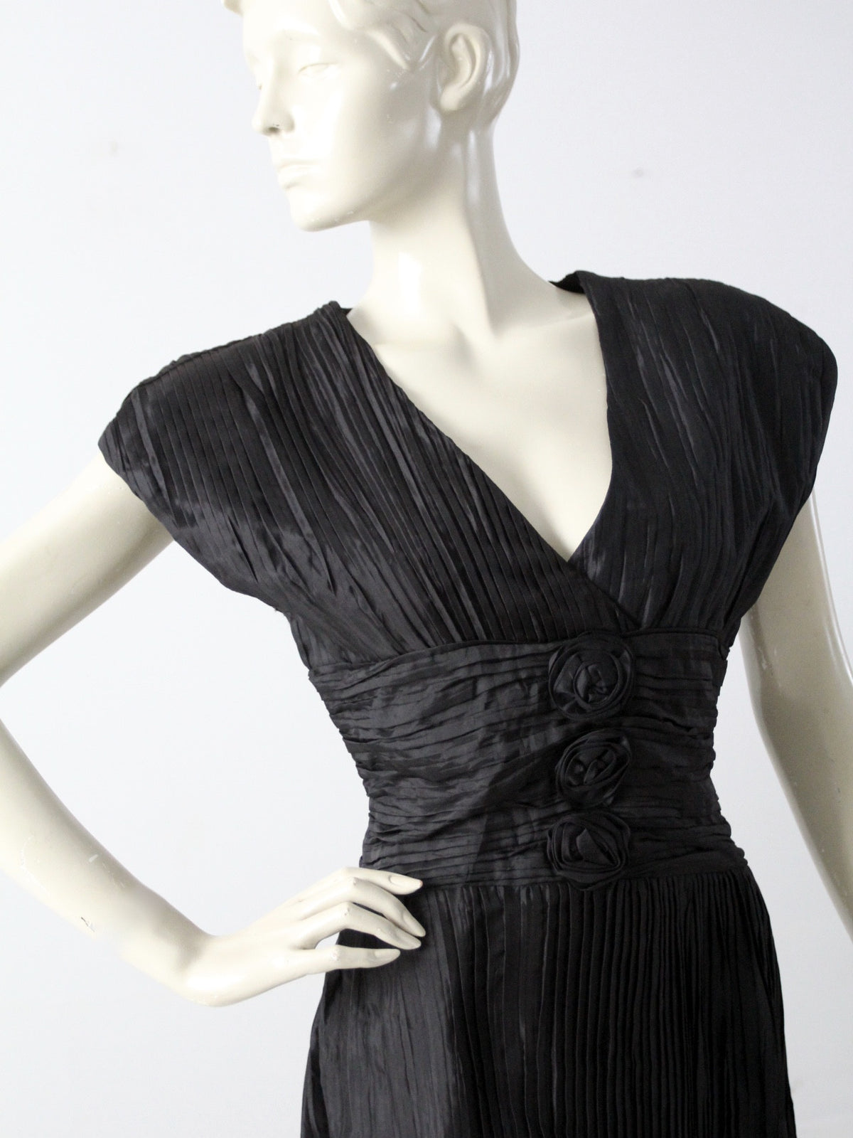 vintage 70s black cocktail dress