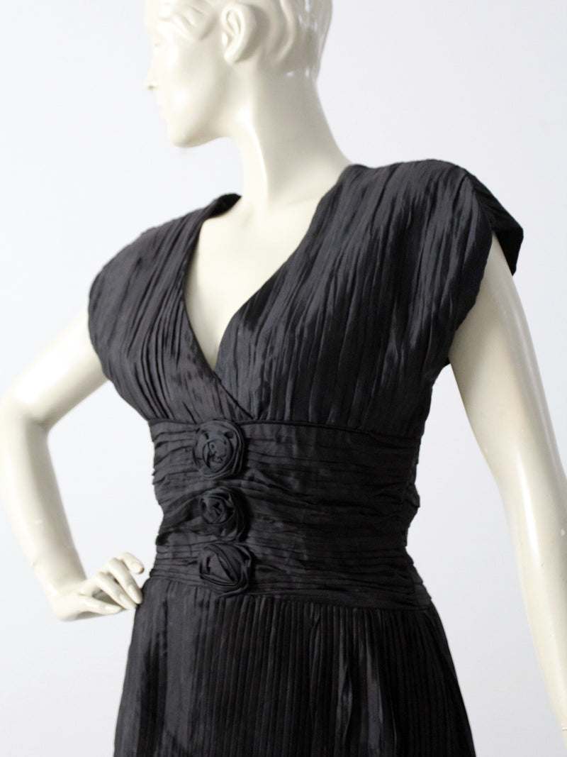 vintage 70s black cocktail dress 86 Vintage