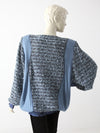 vintage 80s patchwork blouse