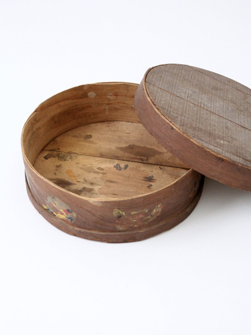 antique folk art cheese box