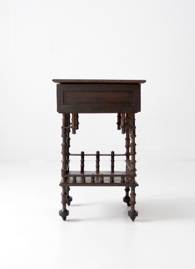 folk art spool table circa 1935