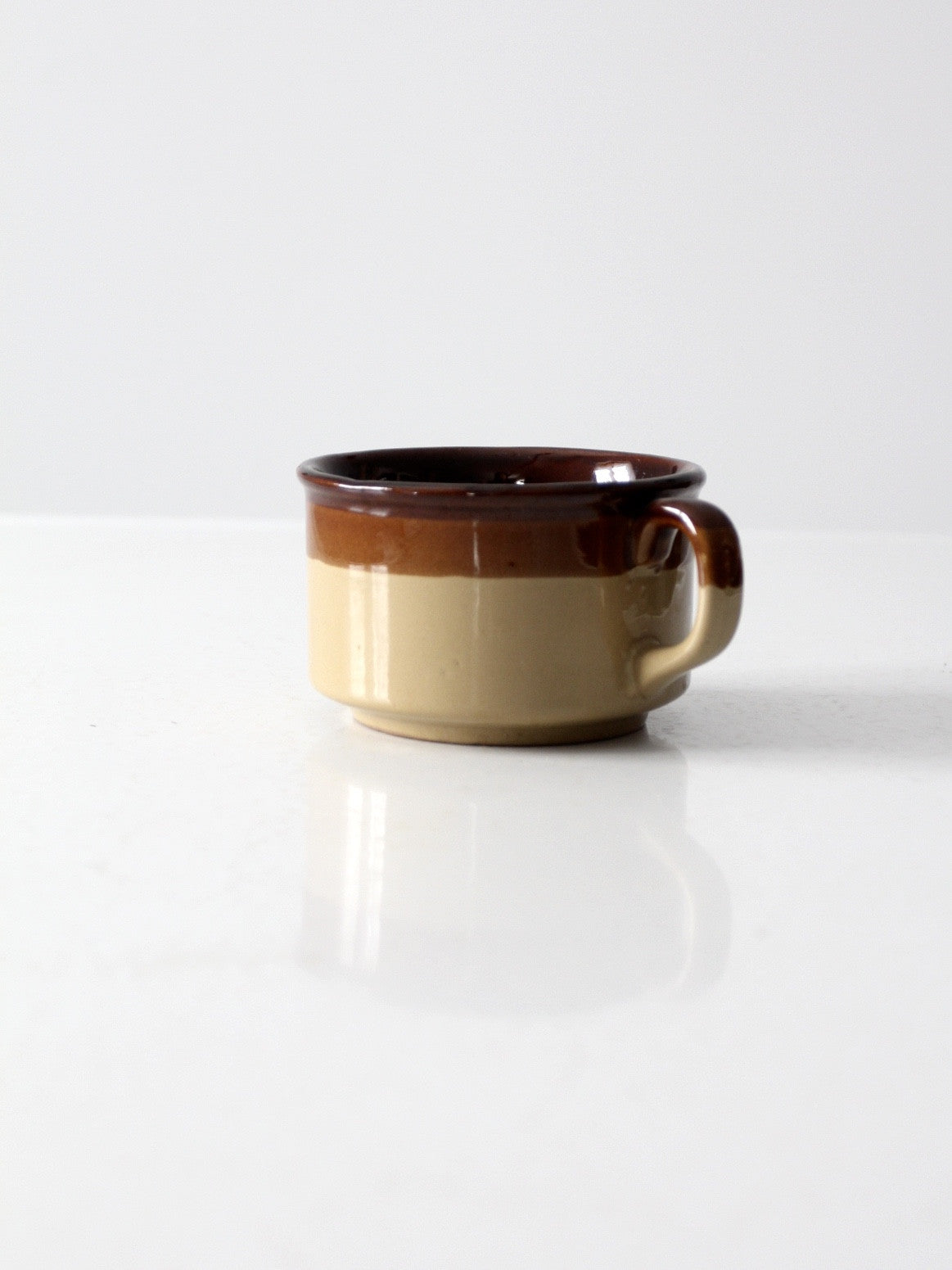 Herringbone Embossed Soup Mug - Grey