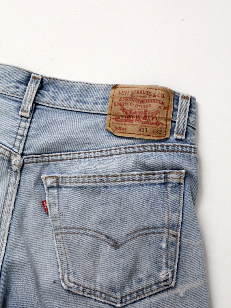 vintage Levis 501xx denim jeans, 33 x 30