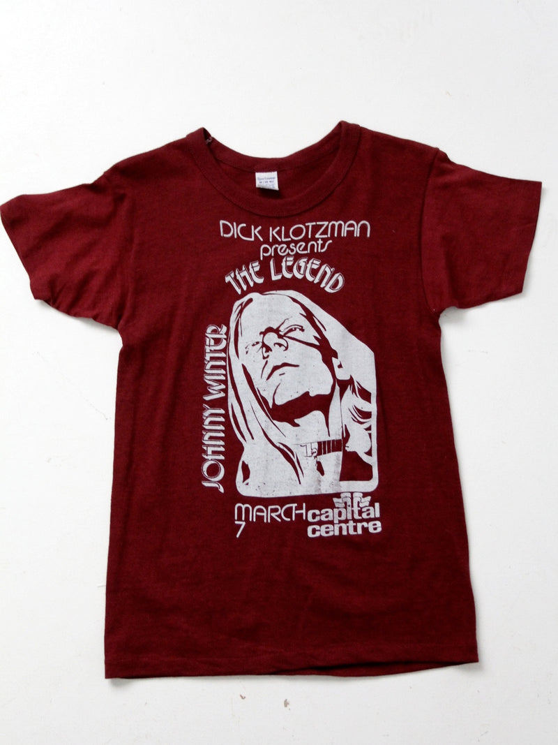 vintage Johnny Winter t-shirt, 1973 Capital Centre concert