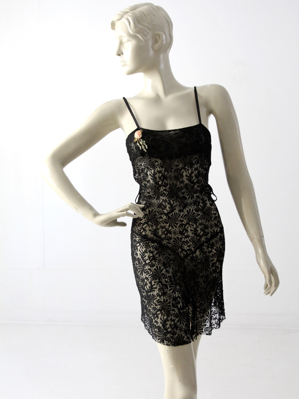 vintage 30s black negligee