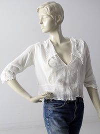 antique ruffle blouse