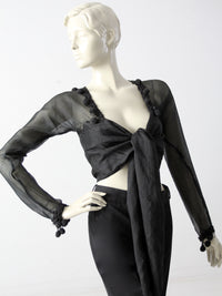 vintage Jenny Bannister silk wrap top