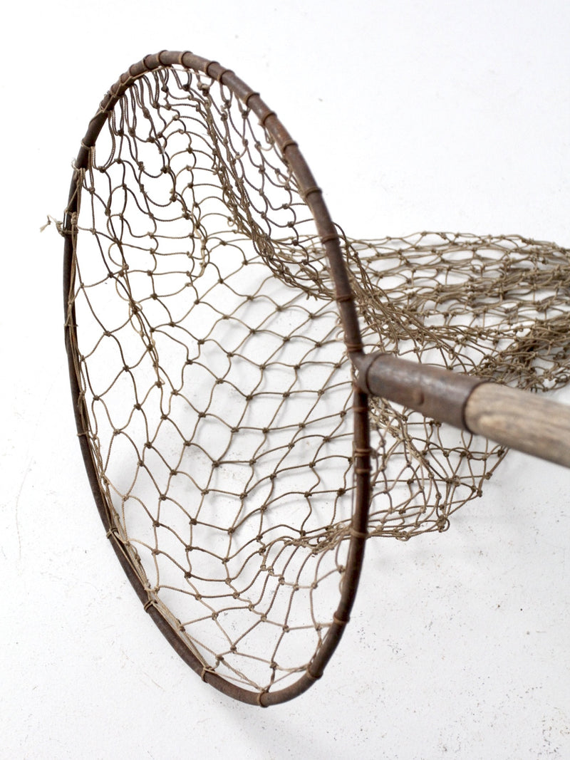 antique long handle fishing nets antique fishing net with wood handle