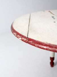 antique drop leaf five leg table