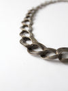 vintage silver ring link necklace