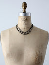 vintage silver ring link necklace