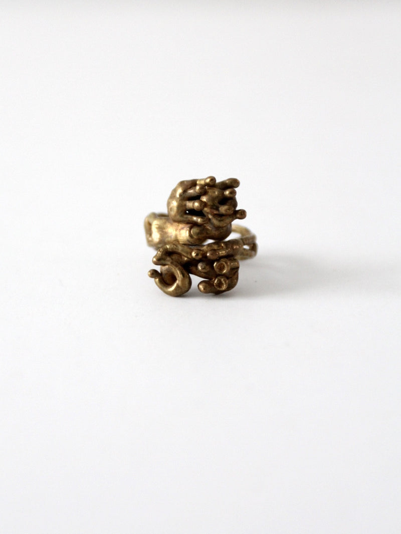 brutalist statement ring circa 1970