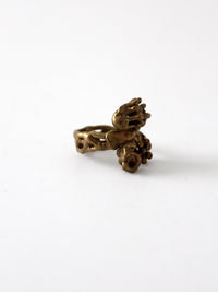 brutalist statement ring circa 1970