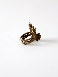 vintage brutalist ring, size 5.5