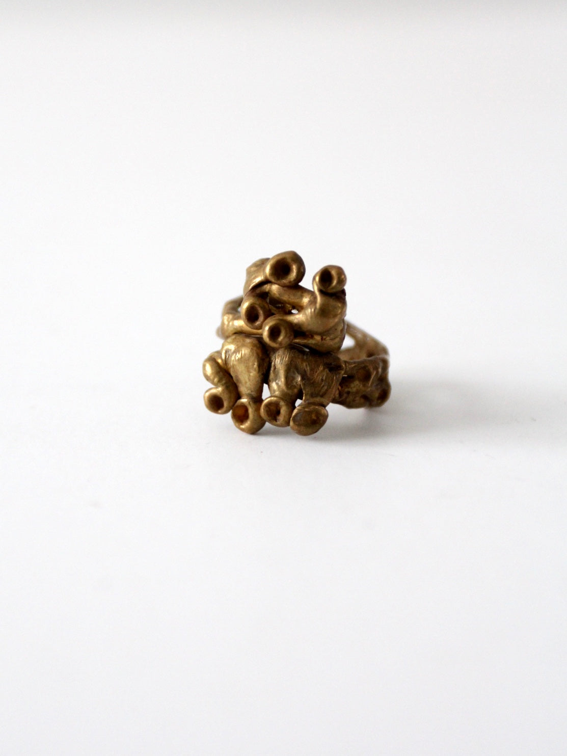 vintage 70s brutalist ring