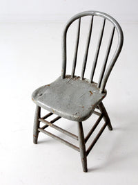 antique rustic spindle back chair