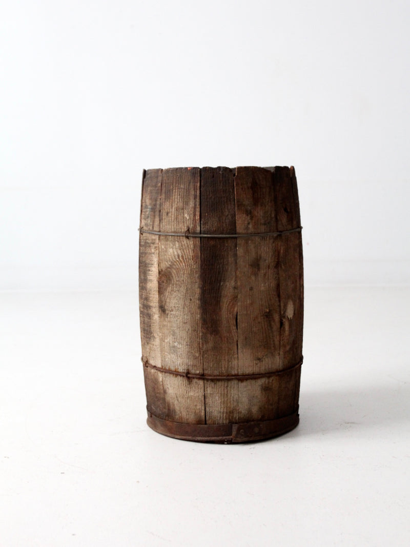 antique wooden keg barrel