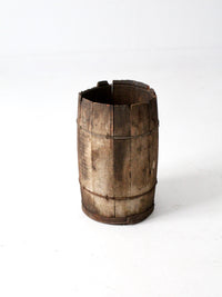 antique wood barrel