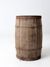 antique primitive wooden barrel