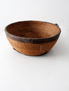 antique African Nupe tribal basket