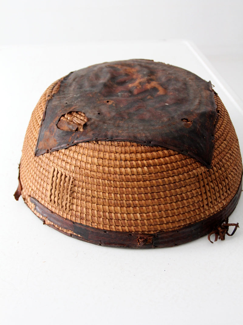 antique African woven bowl