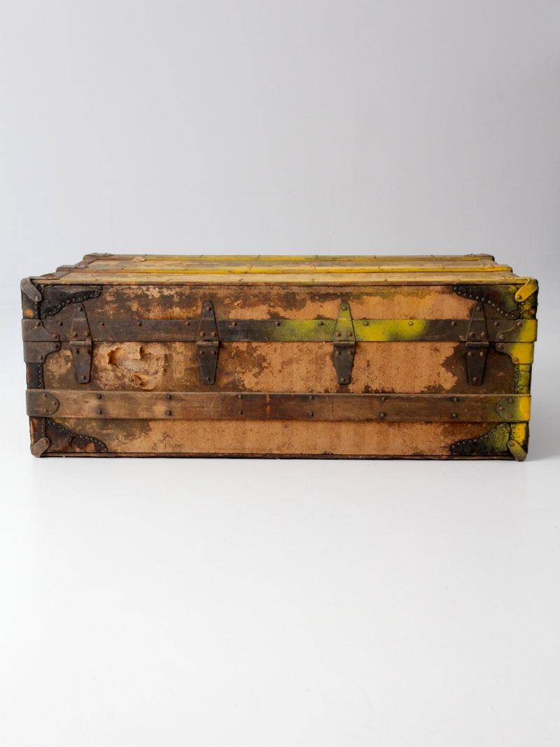 antique wood trunk