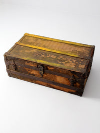 antique wood storage trunk
