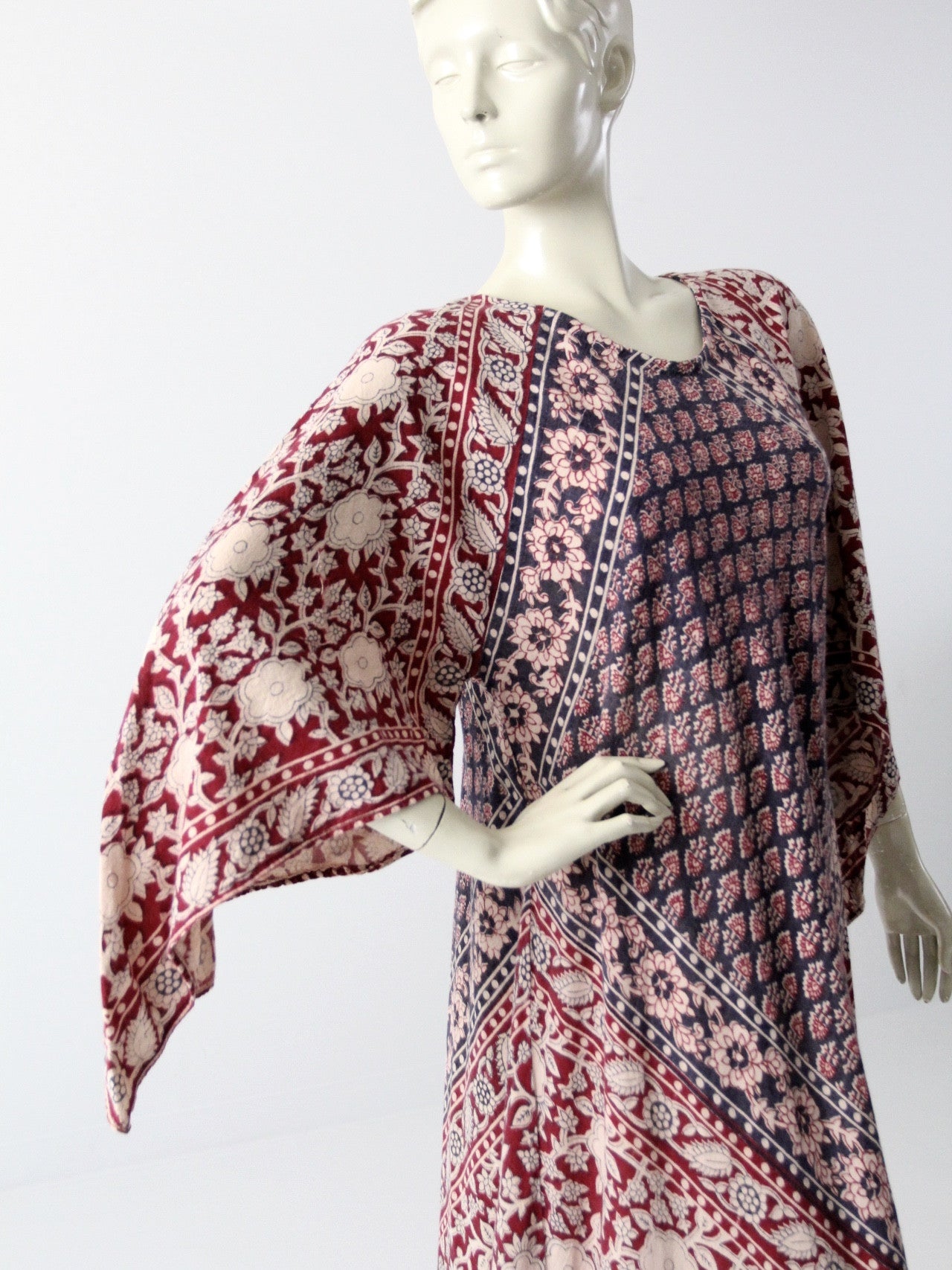 Vintage 70s Block Print Caftan