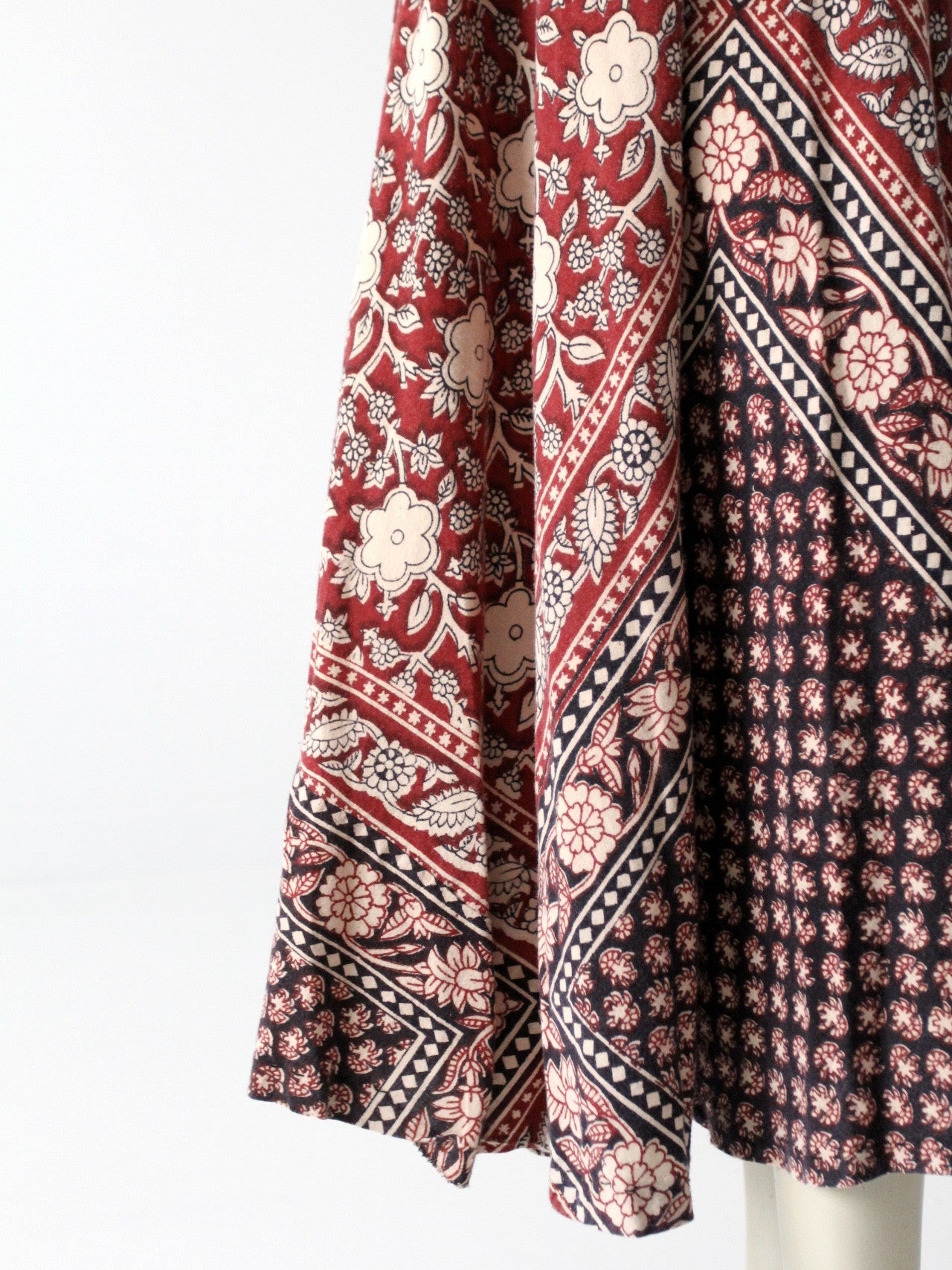 vintage indian cotton dress 70s Ritu Kumar Indian Cotton Dress | XS-M