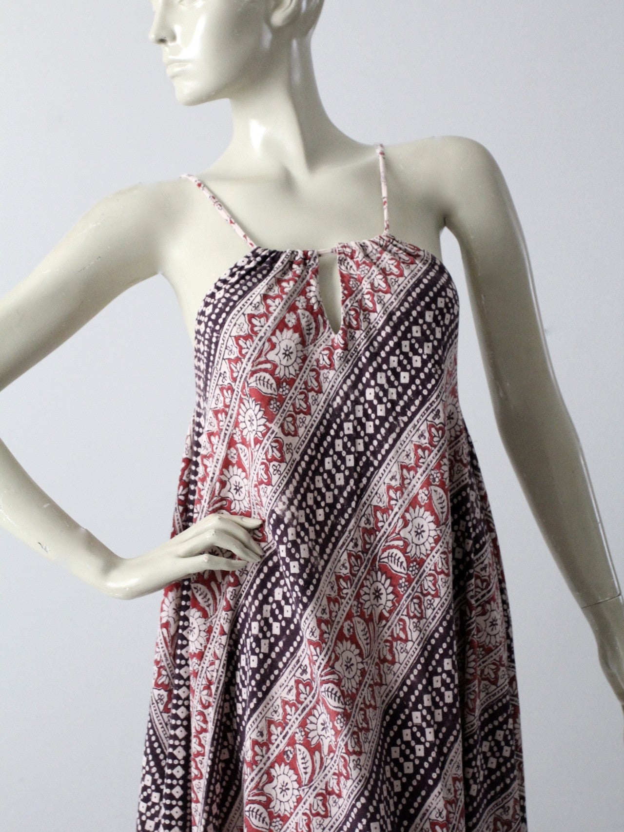 vintage 70s bohemian maxi sun dress