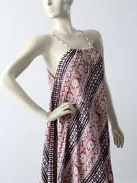 vintage 70s bohemian maxi sun dress
