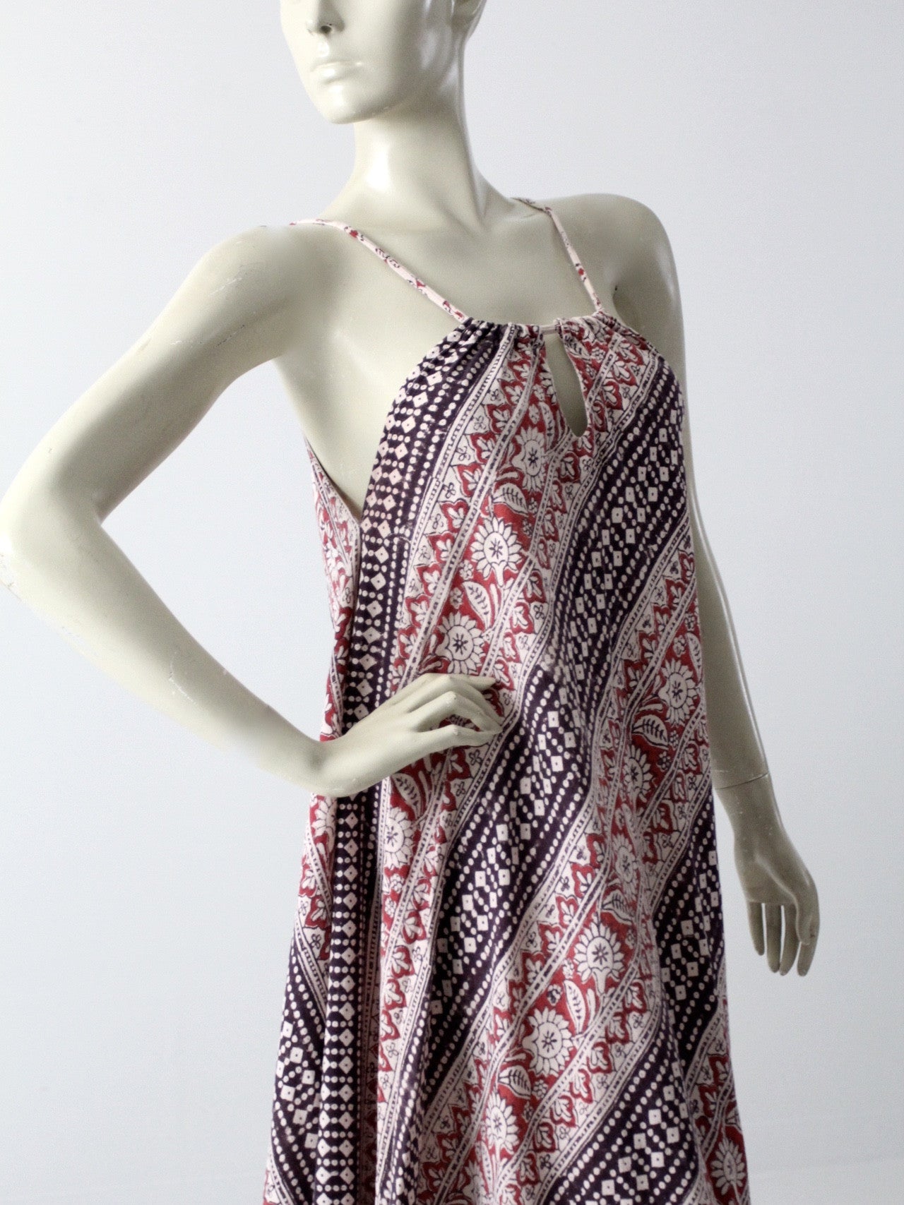 vintage 70s bohemian maxi sun dress