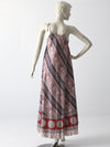 vintage 70s bohemian maxi sun dress