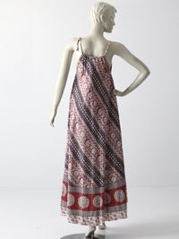 vintage 70s bohemian maxi sun dress