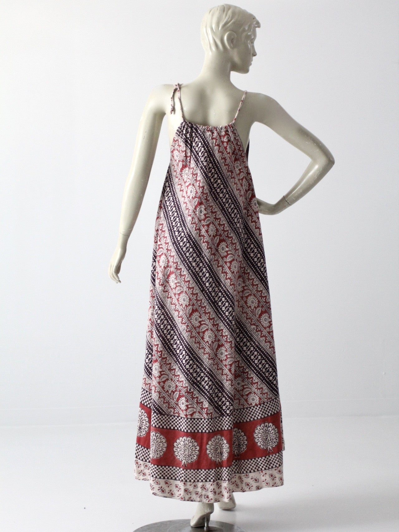 vintage 70s bohemian maxi sun dress