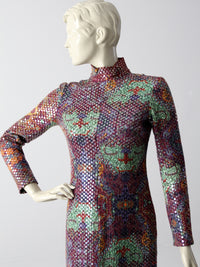 vintage 70s sequin maxi dress by Malcolm Starr