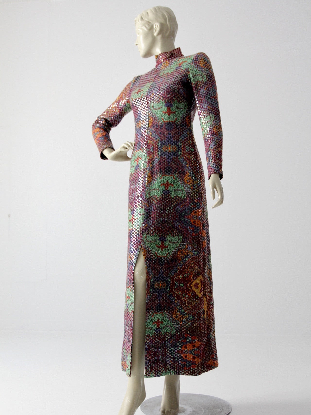 vintage 70s sequin maxi dress by Malcolm Starr