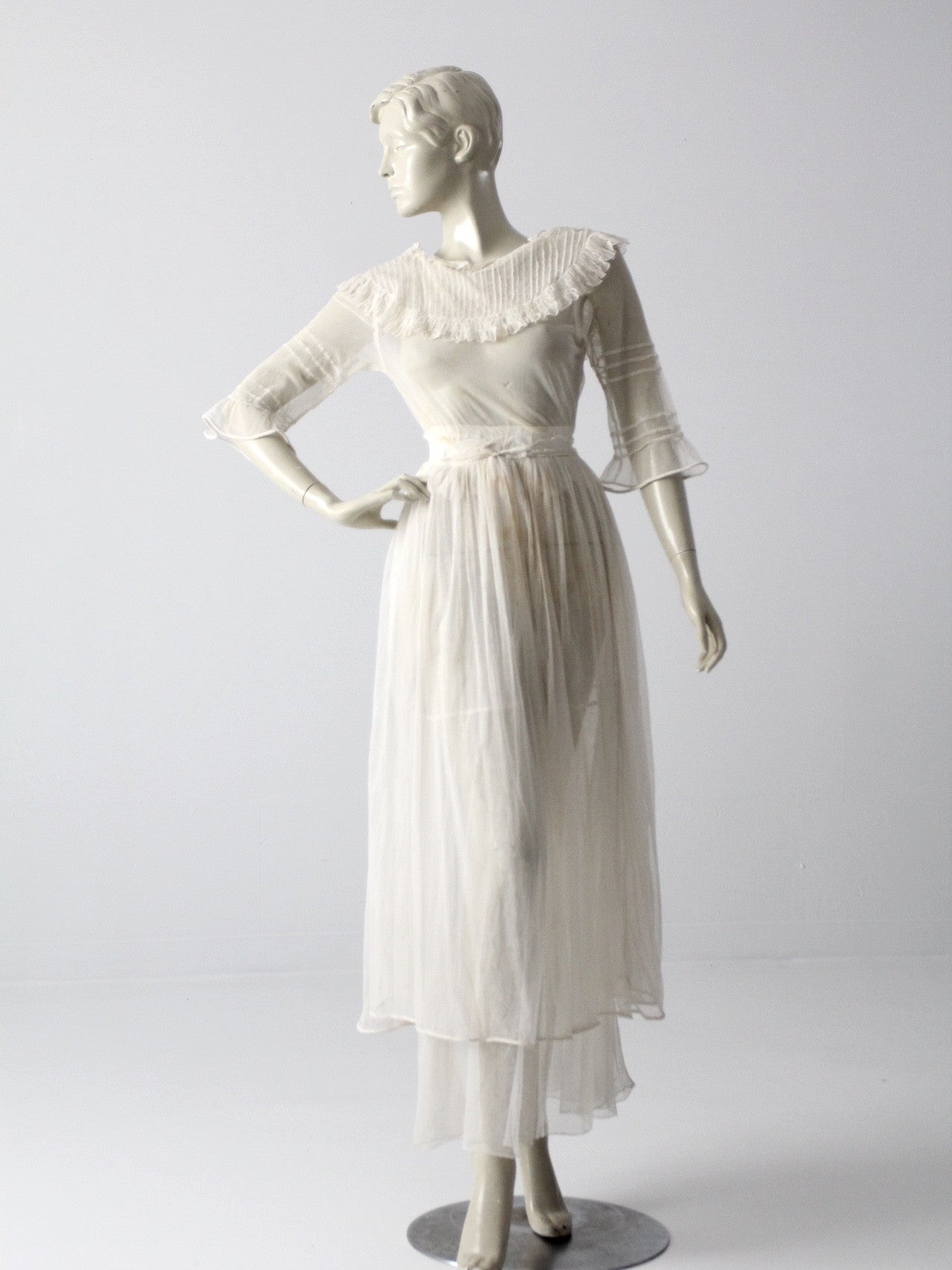 Vintage long white dress cheap