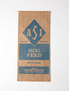 vintage ASI hog feed bag
