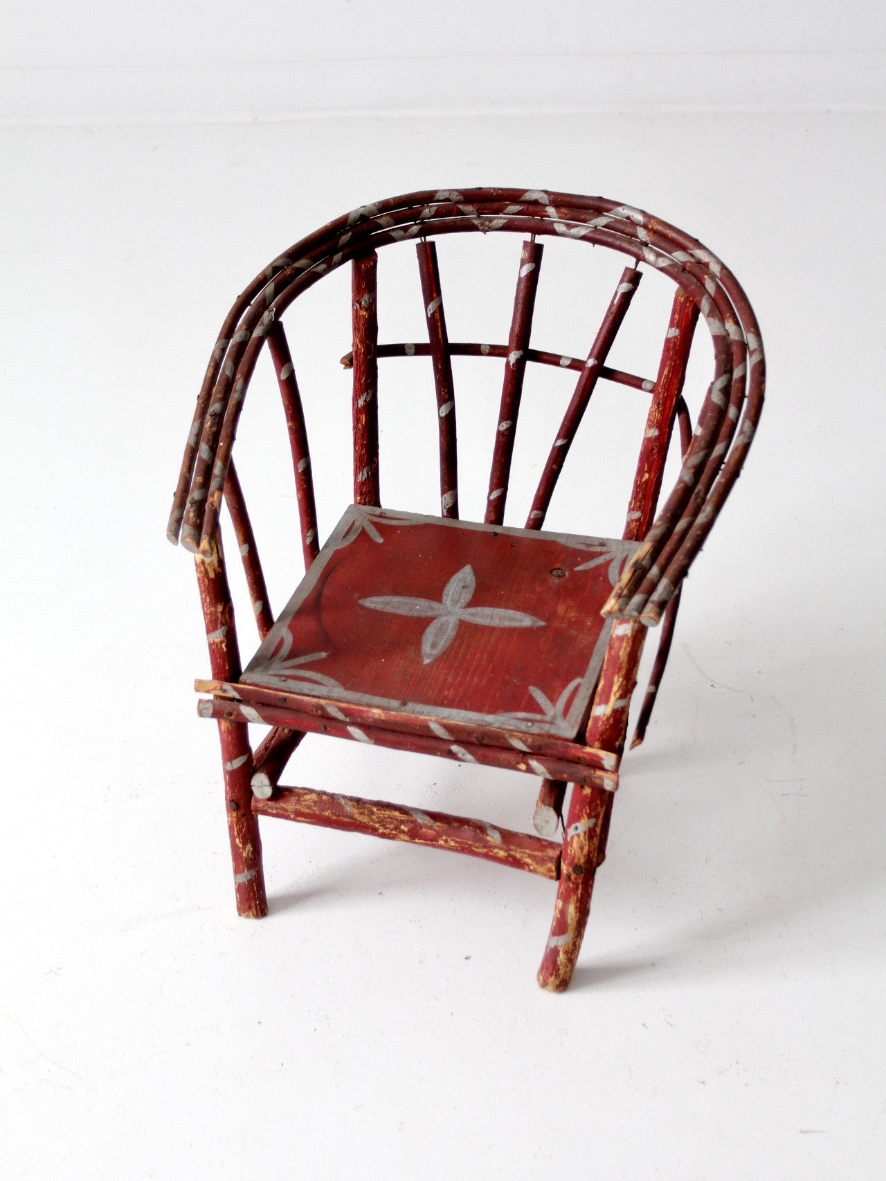 antique children's folk art chair