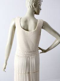 vintage 70s crotchet maxi dress