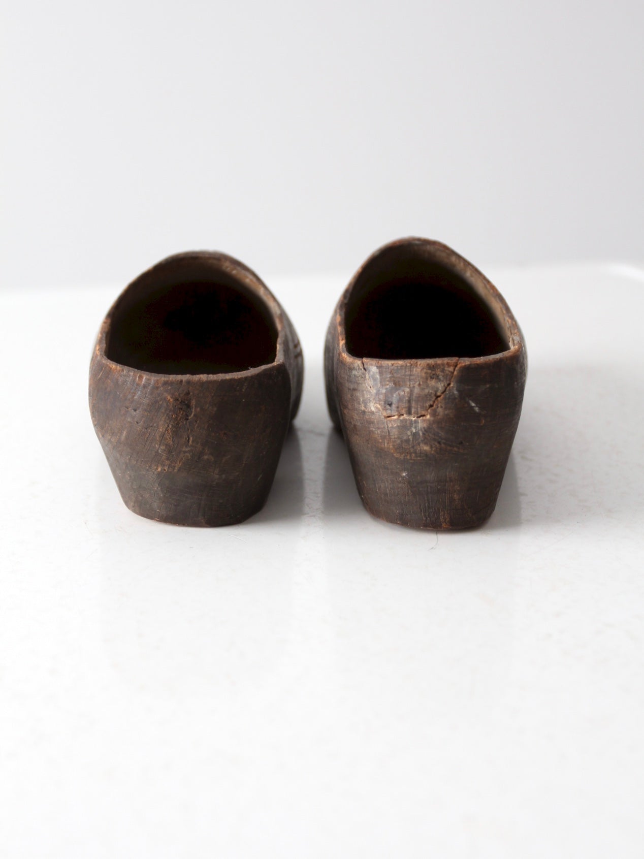 Antique wooden shoes on sale