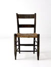 antique Hitchcock style painted rush seat chair