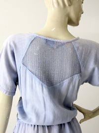 vintage 80s cotton mesh dress