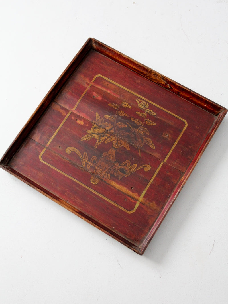 antique Chinese wooden tray