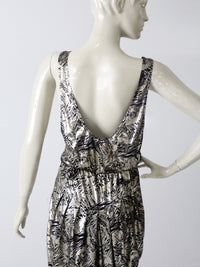 vintage 80s metallic harem jumpsuit