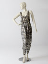 vintage 80s metallic harem jumpsuit